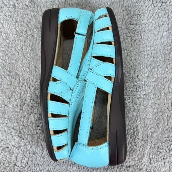 Dr. Scholl's Breezeway Leather Sandals Women 7.5 W Adjustable Strap Comfy - Picture 8 of 12